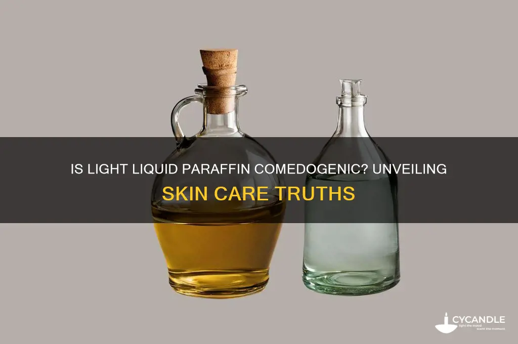 is light liquid paraffin comedogenic