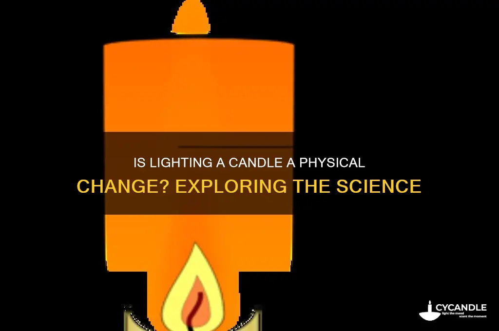 is lighting a candle a physical change