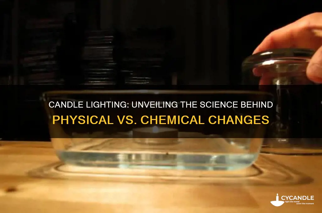 is lighting a candle a physical or chemical change