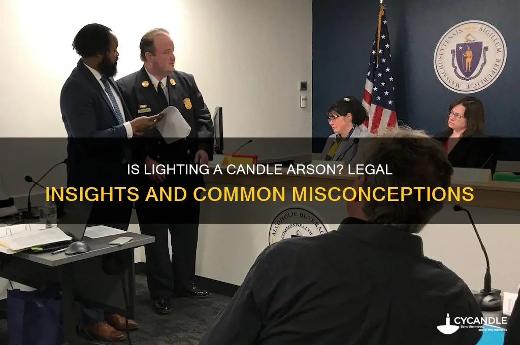 is lighting a candle arson