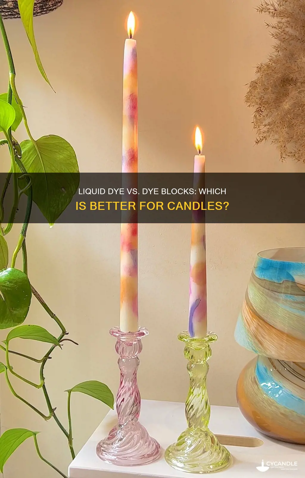 is liquid dye better than dye blocks for candles