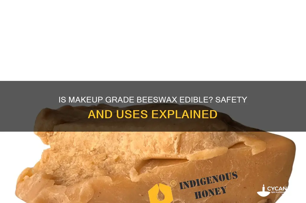 is makeup grade beeswax edible