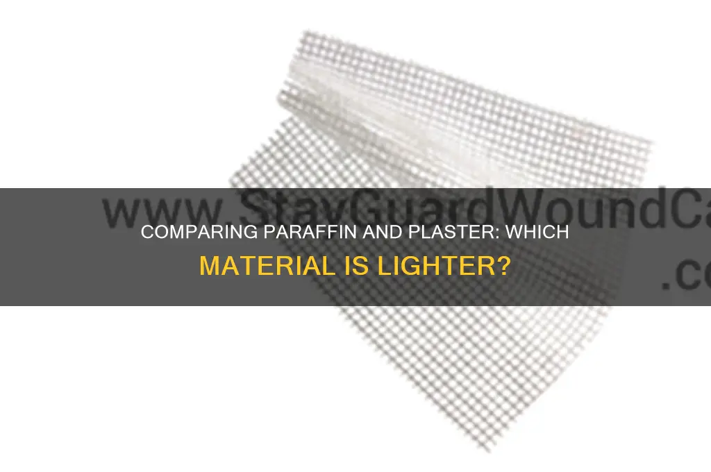 is paraffin lighter than plaster
