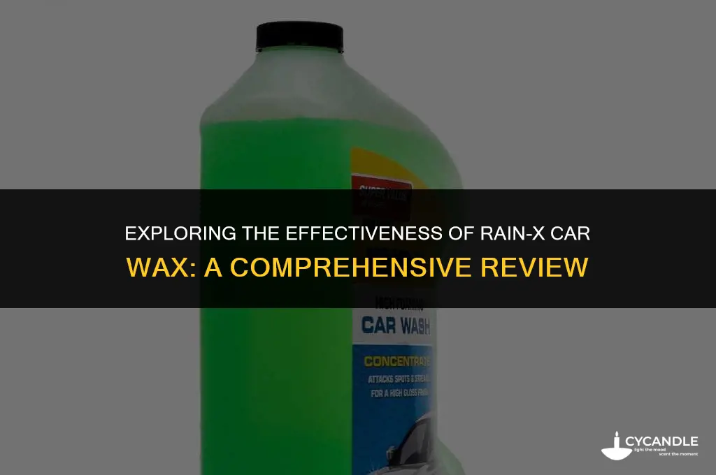 is rain x car wax good