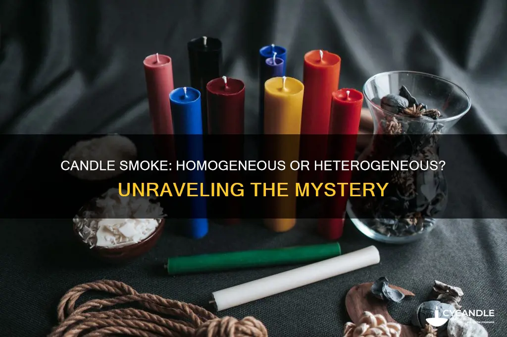 is smoke from a burning candle homogeneous or heterogeneous