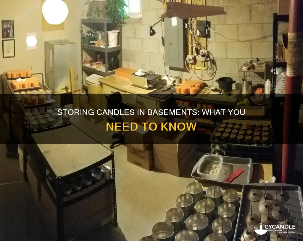 is storing candles in basement okay