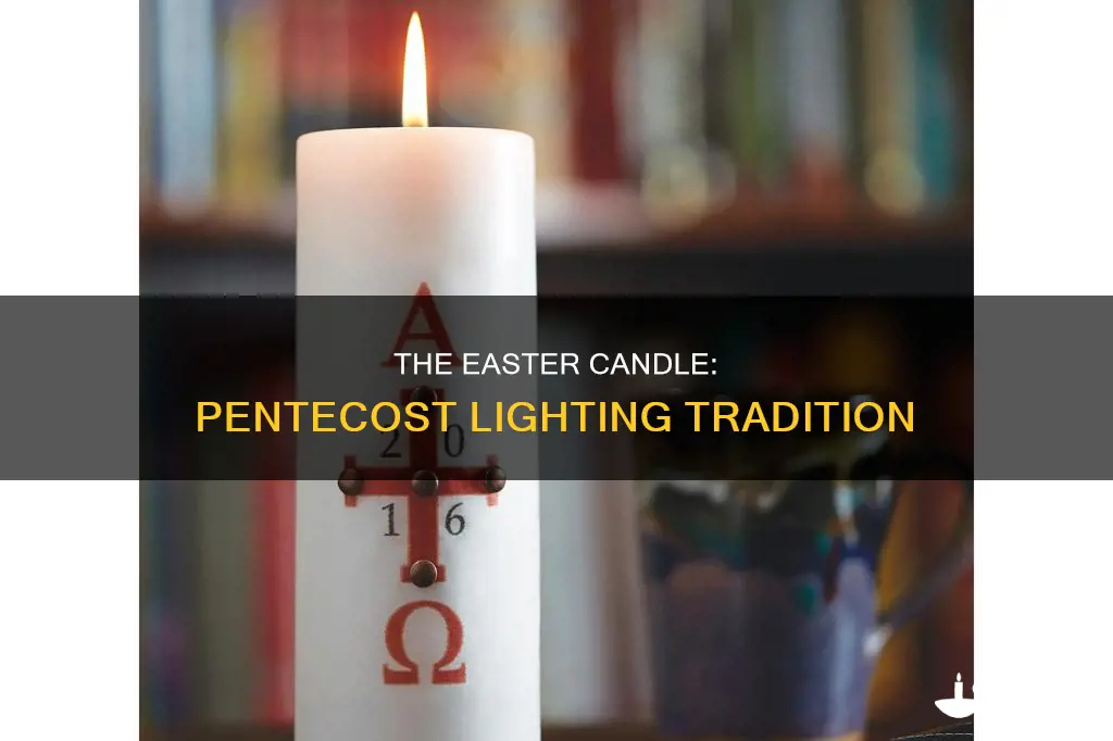 is the easter candle lit on pentecost