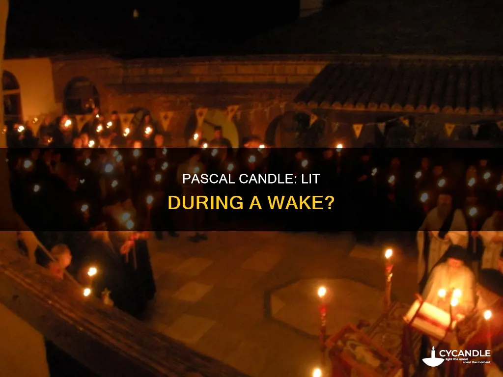 is the pascal candle lit during a wake