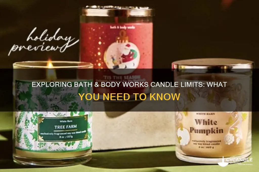 is there a limit on bath and body works candles