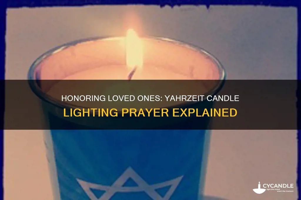 is there a prayer for lighting a yahrzeit candle