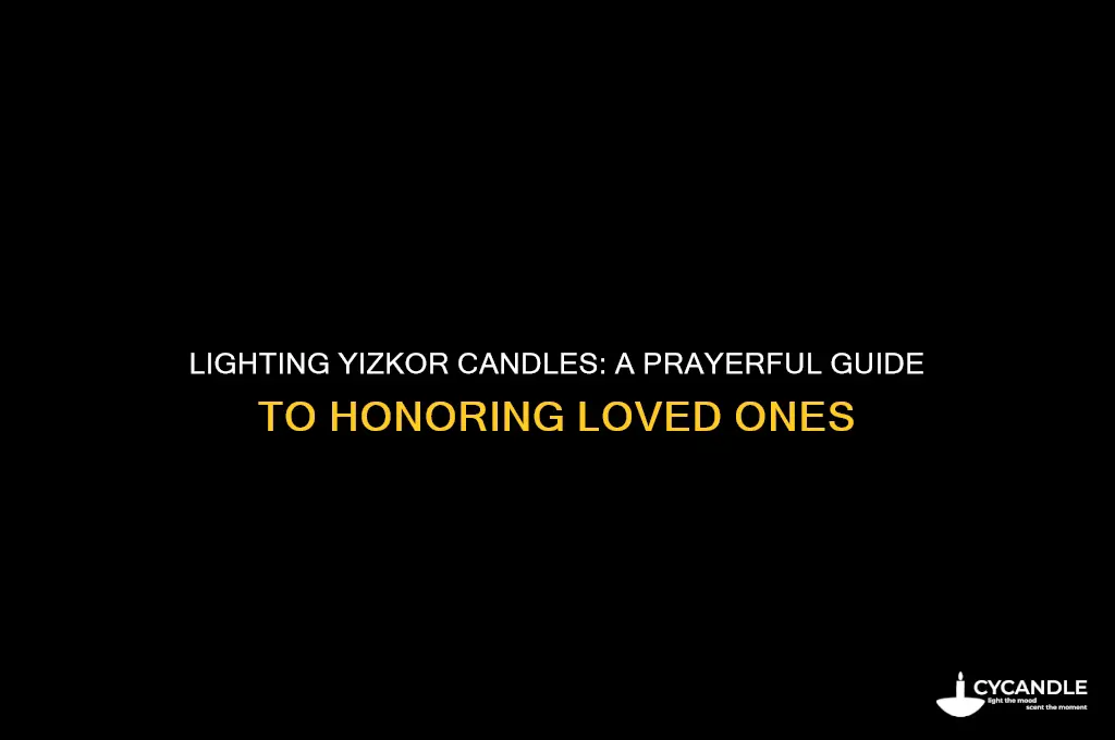 is there a prayer for lighting a yizkor candle
