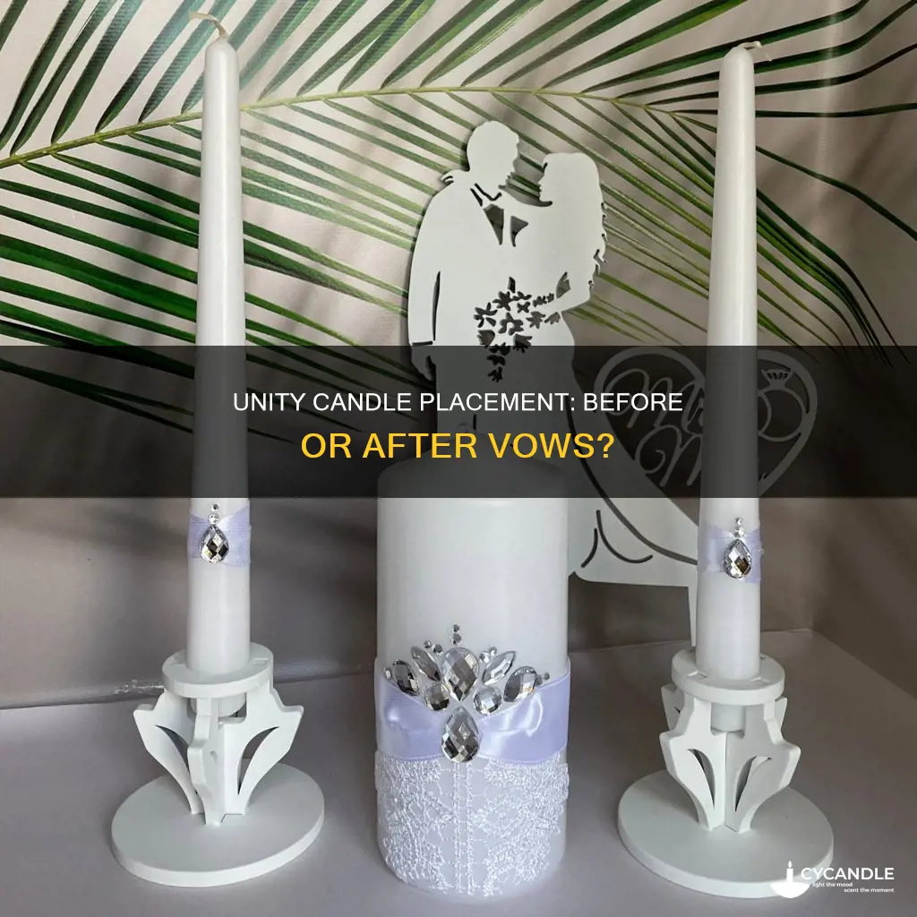 is unity candle before or after vows