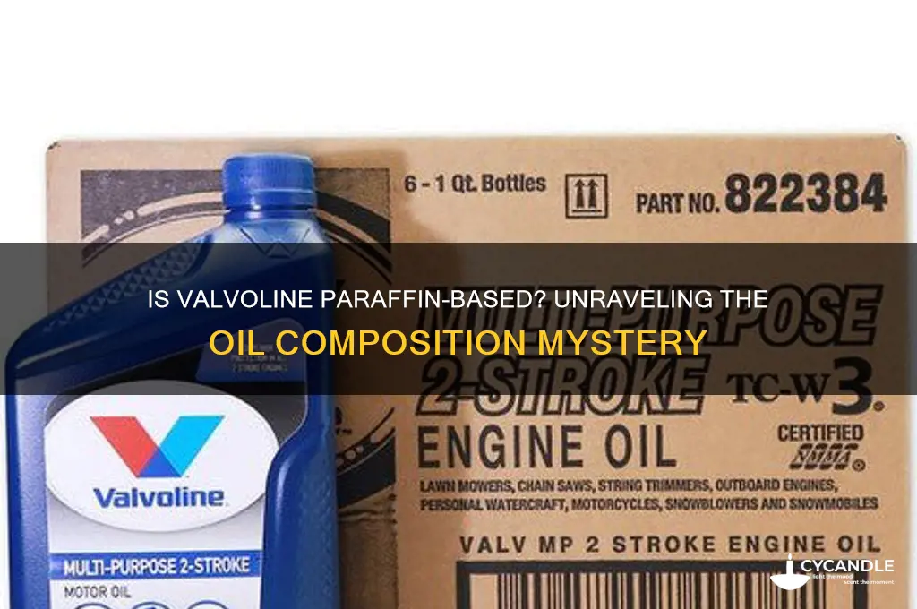 is valvoline paraffin based