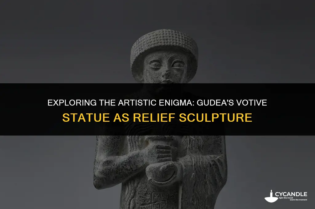is votive statue of gudea a relief sculpture