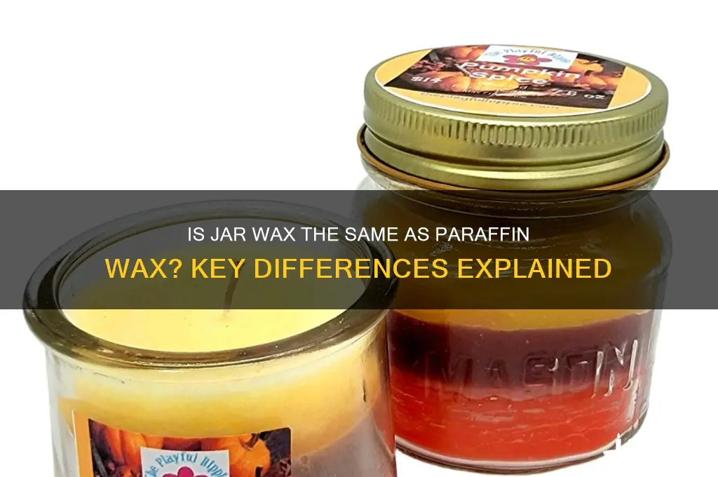 is wax for jars same as paraffin wax