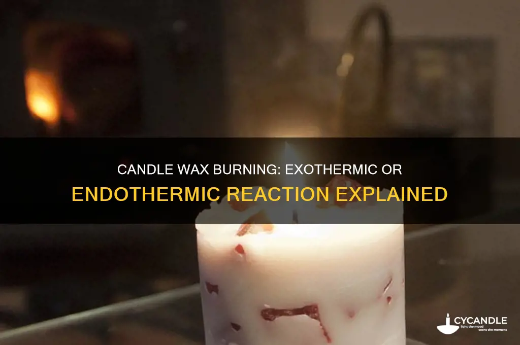 is wax in a candle burning endothermic or exothermic