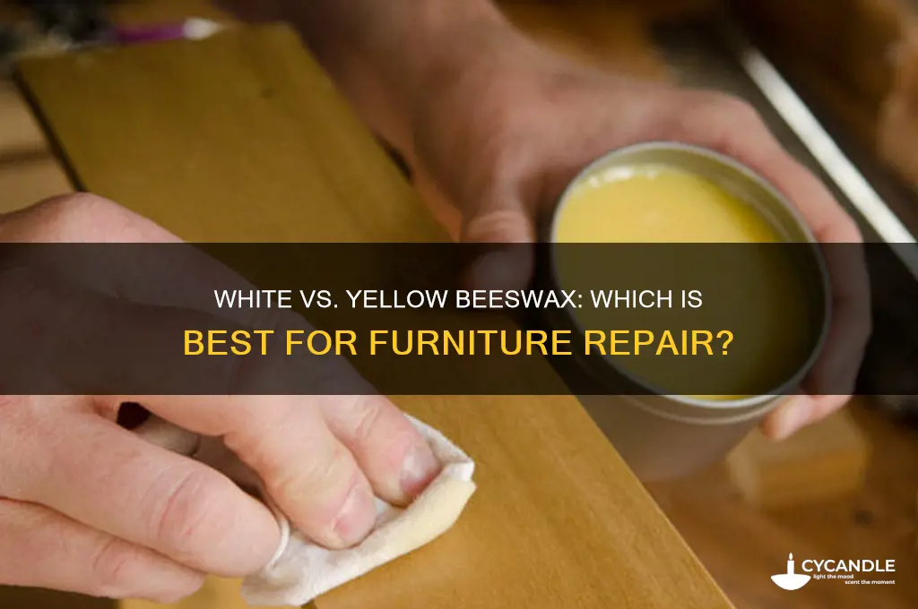 is white or yellow beeswax better for furniture repair