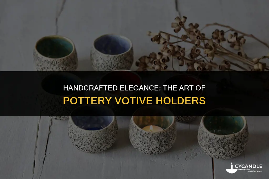 isn pottery votive holder