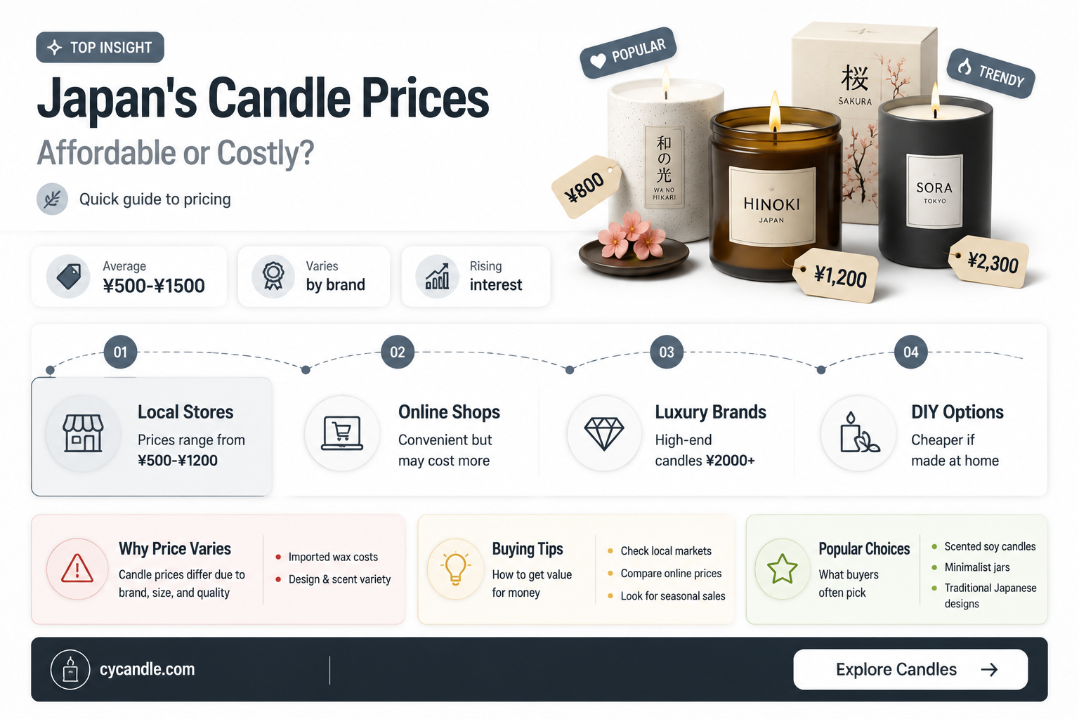 are candles expensive in japan