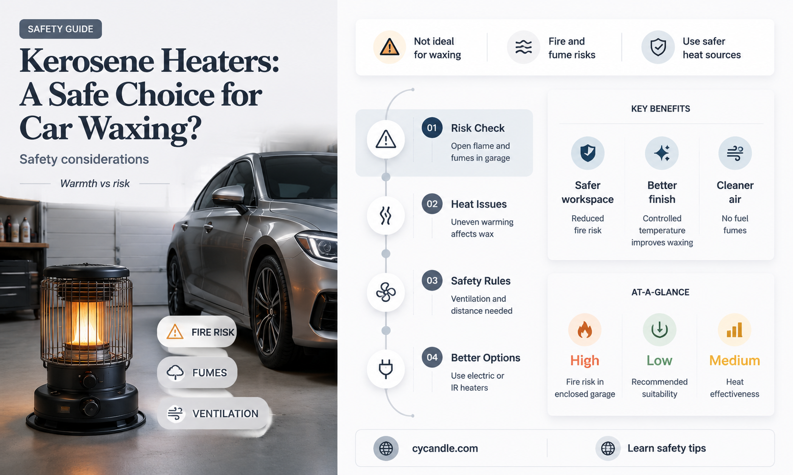 are keroscene heaters okay for waxing cars