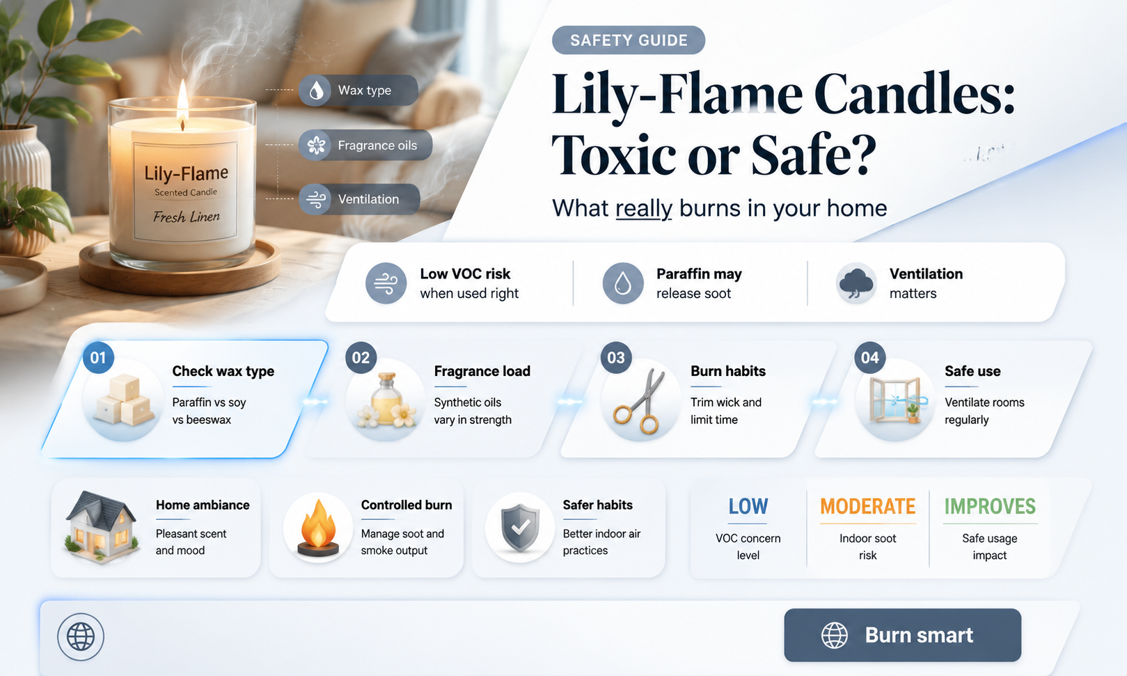 are lily flame candles toxic