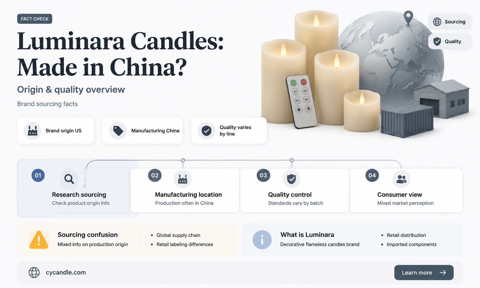 are luminara candles made in china