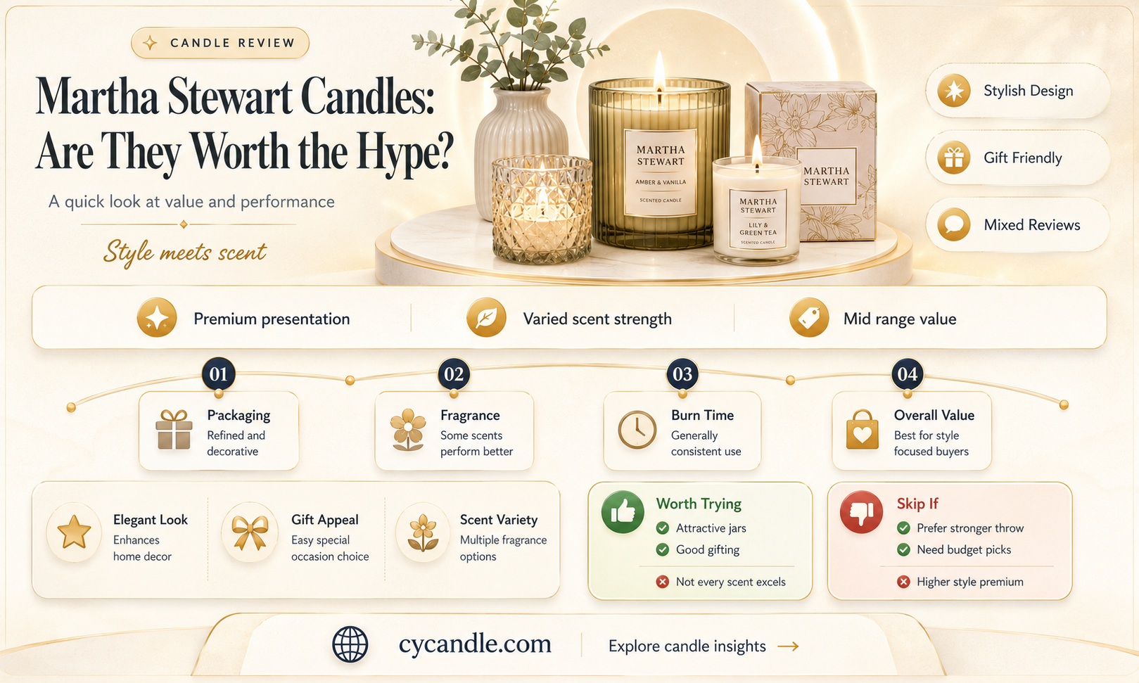 are martha stewart candles good
