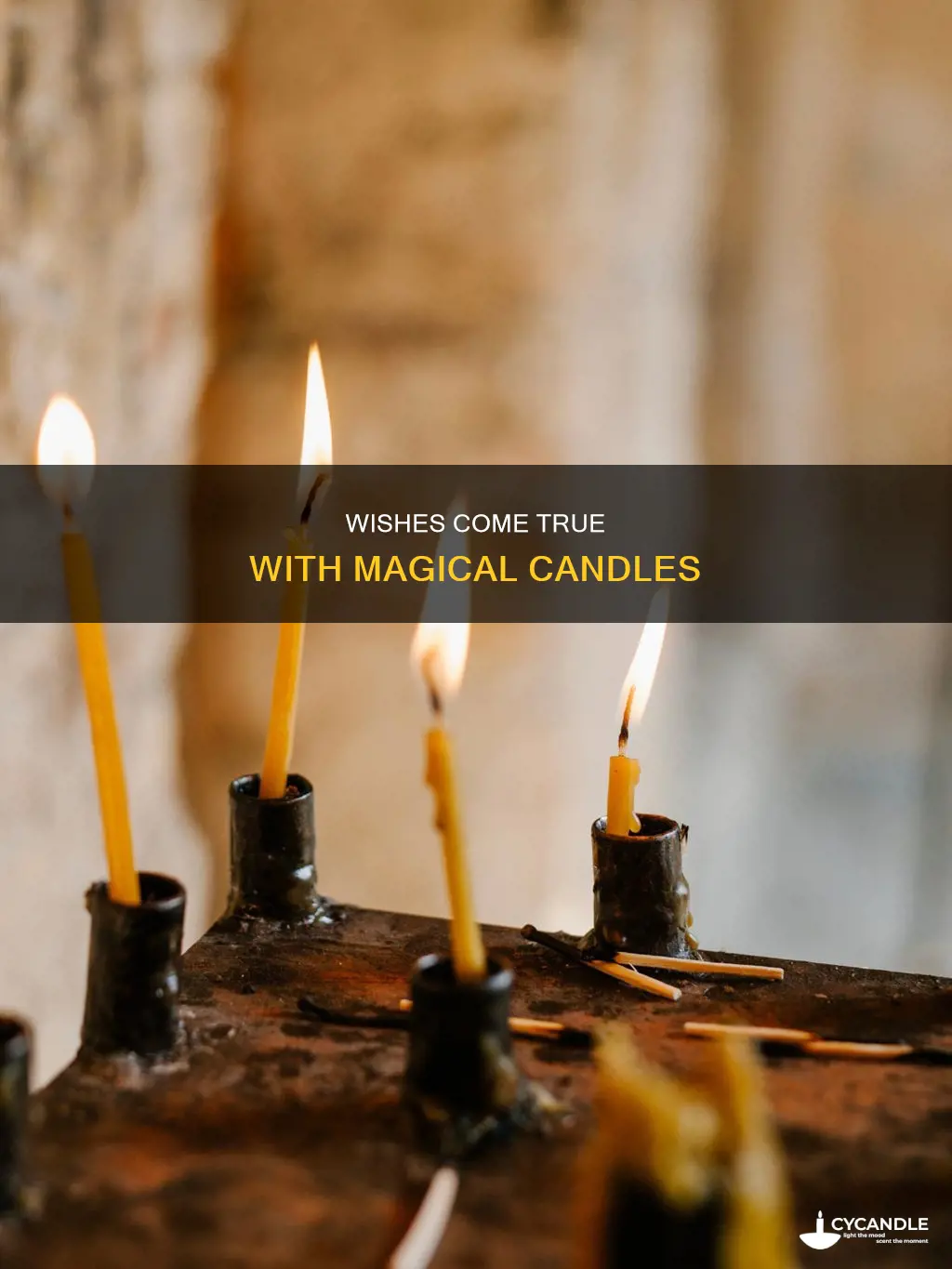 may all your wishes come true candle set