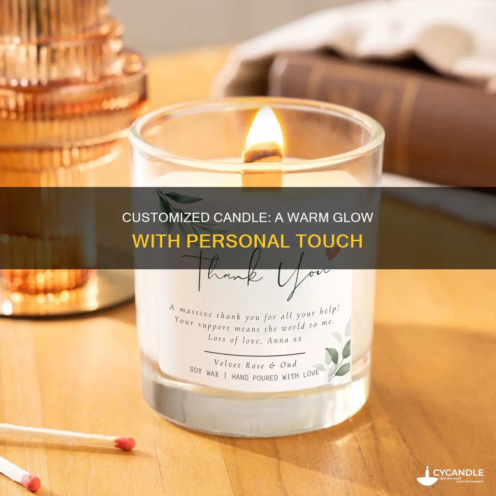 me to you personalised candle