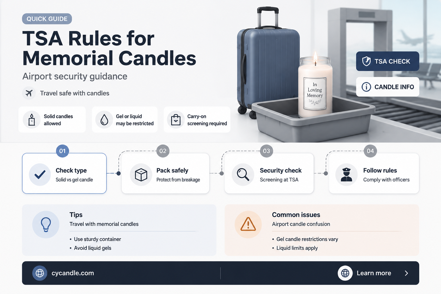 are memorial candles allowed through tsa checkpoints at the airport