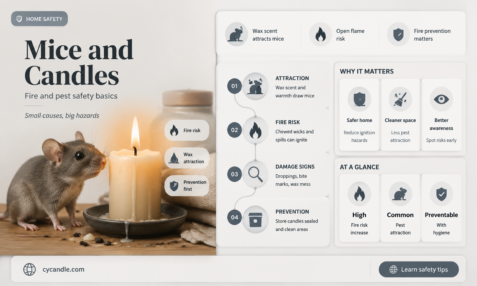 are mice attracted to candles