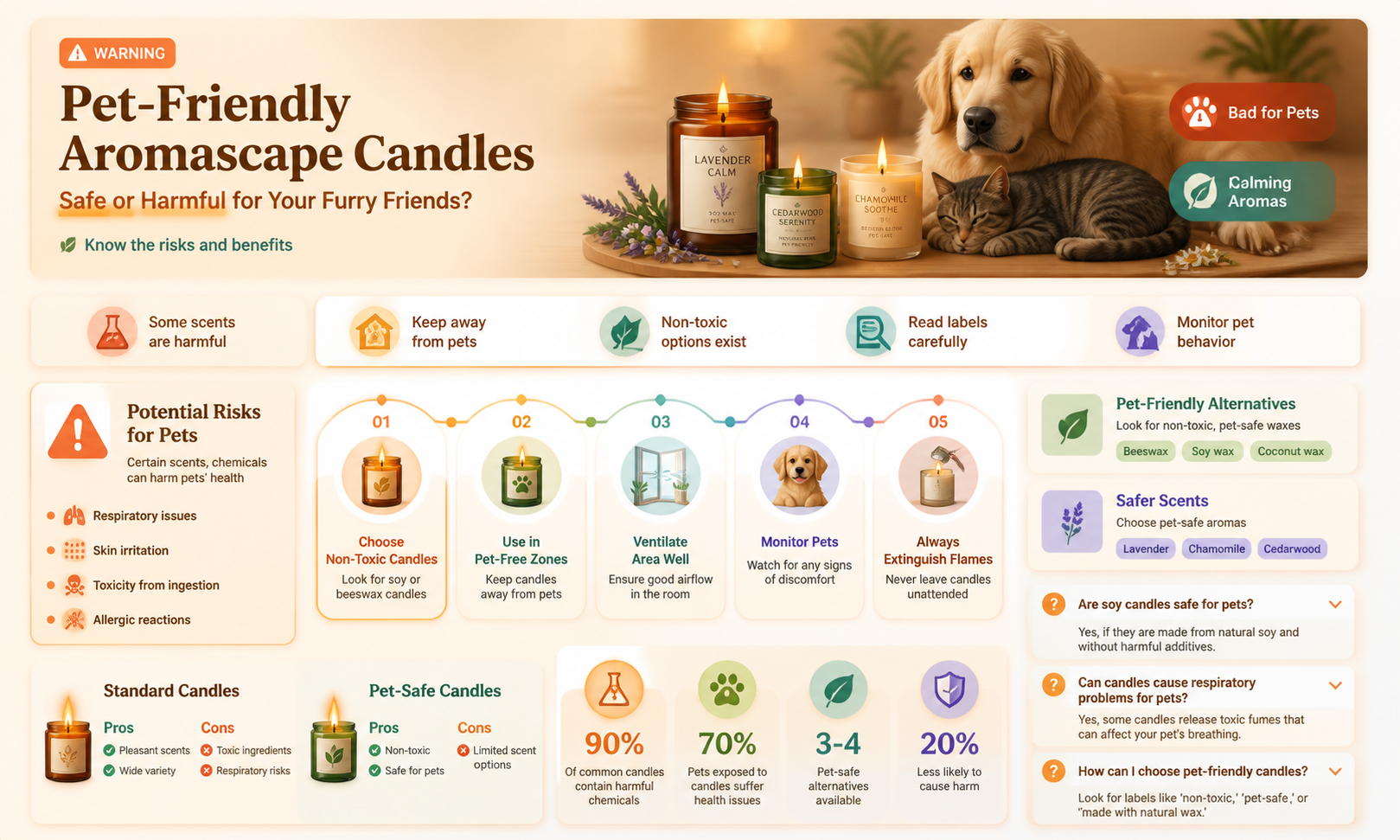 are aromascape candles safe for pets