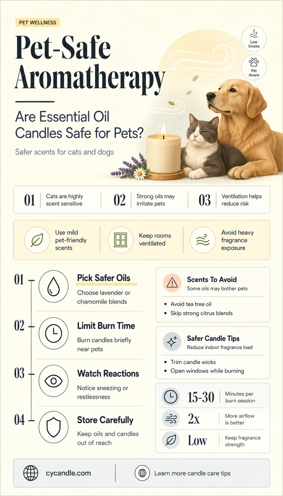 are essential oil candles pet safe