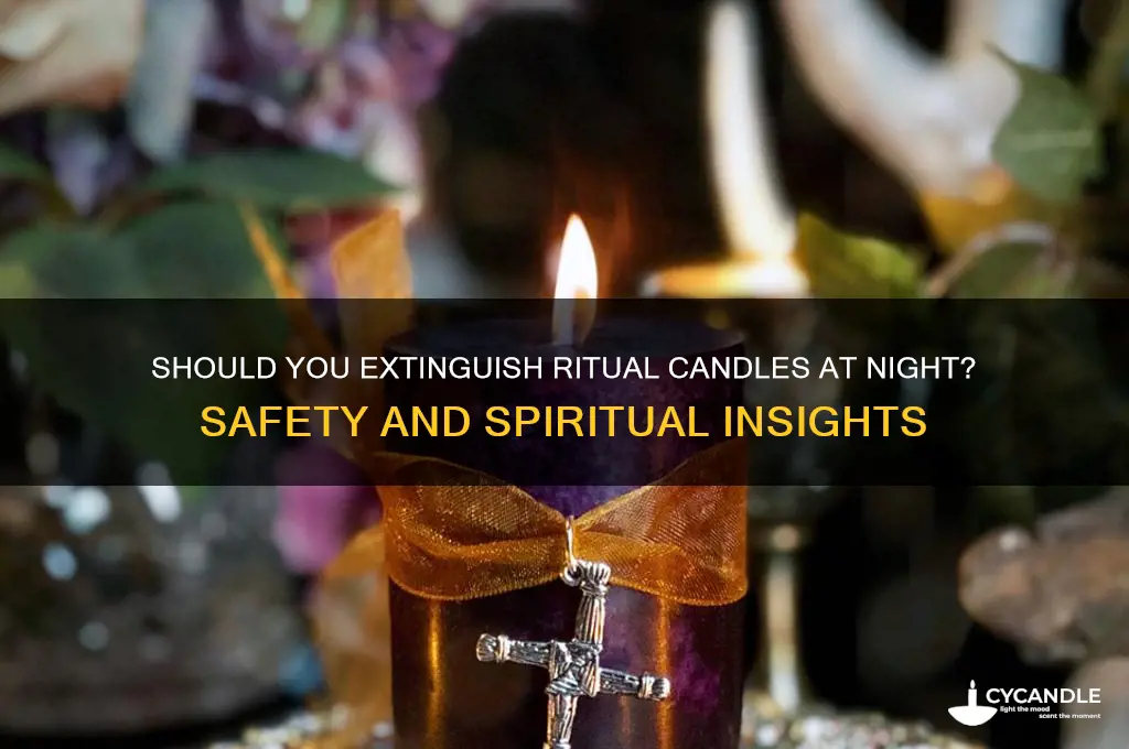 should a ritual candle be put out at night