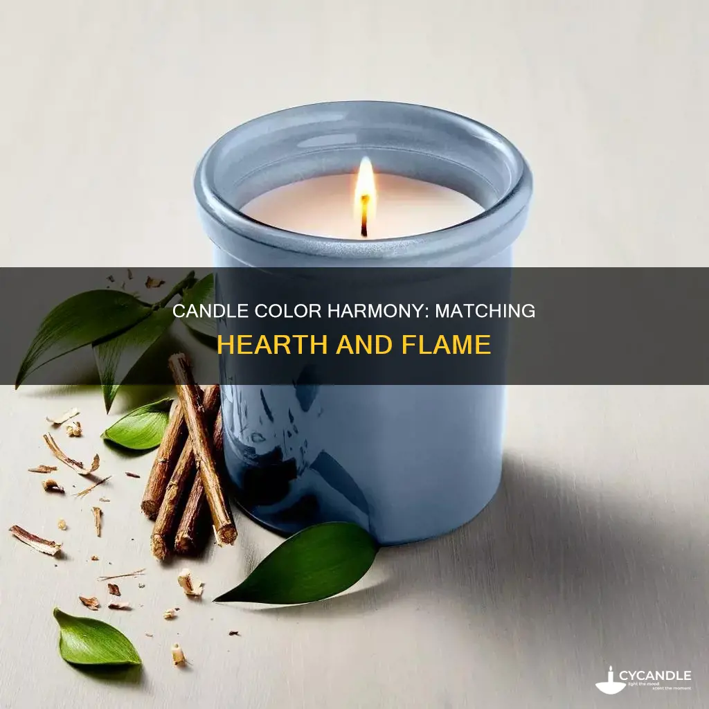 should candles be same color as hearth