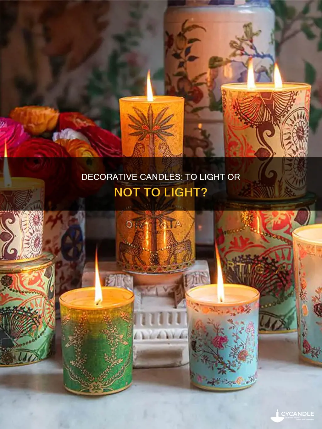 should decorative candles be lit