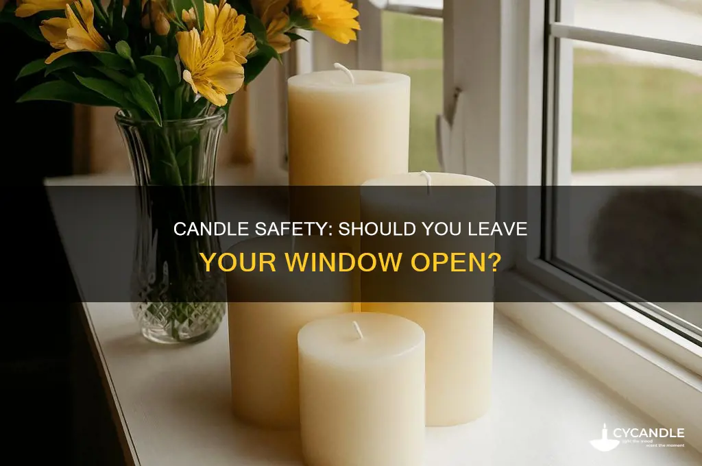 should i leave my window open when burning a candle