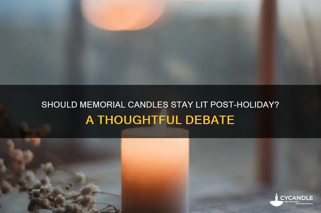 should memorial candles be put out after holiday