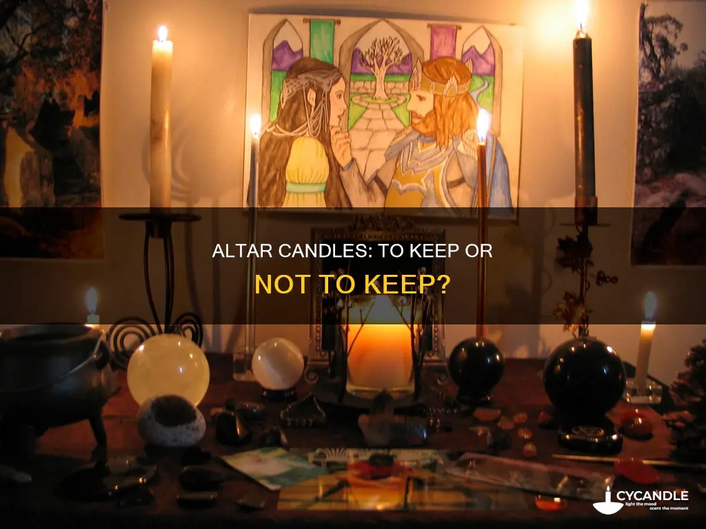 should my altar candles stay on the altar wicca