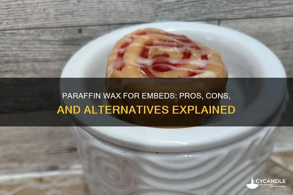 should wax embeds be made with paraffin wax