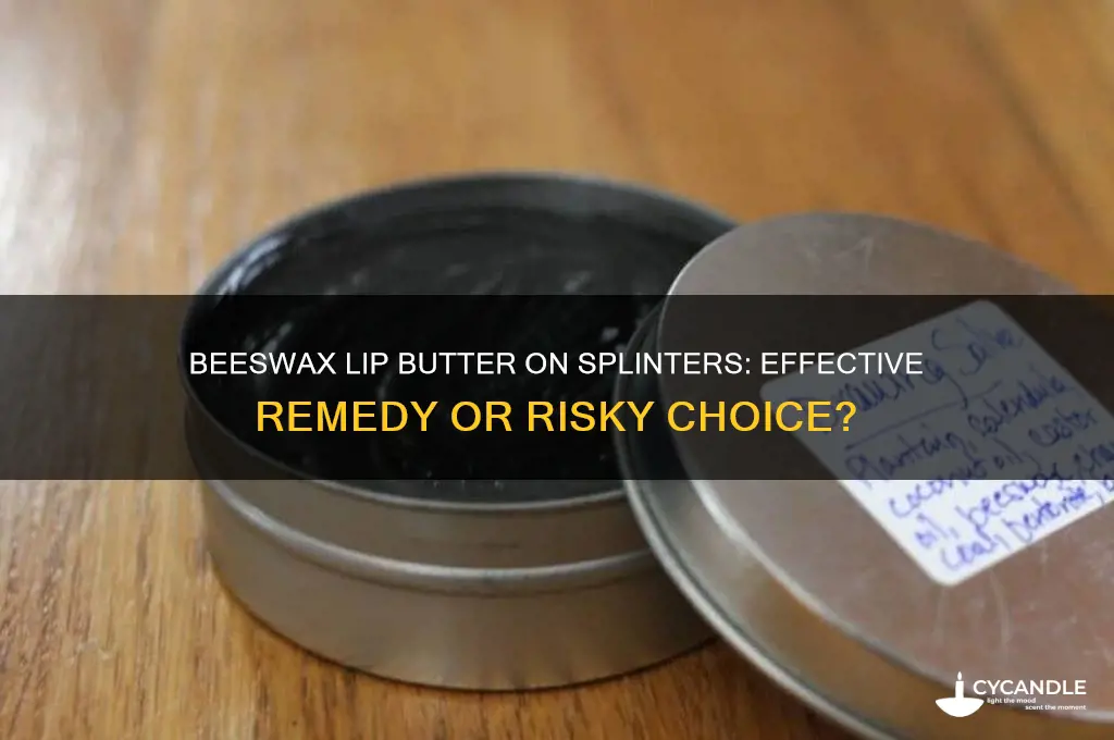 should you put beeswax lip butter on a pslinter
