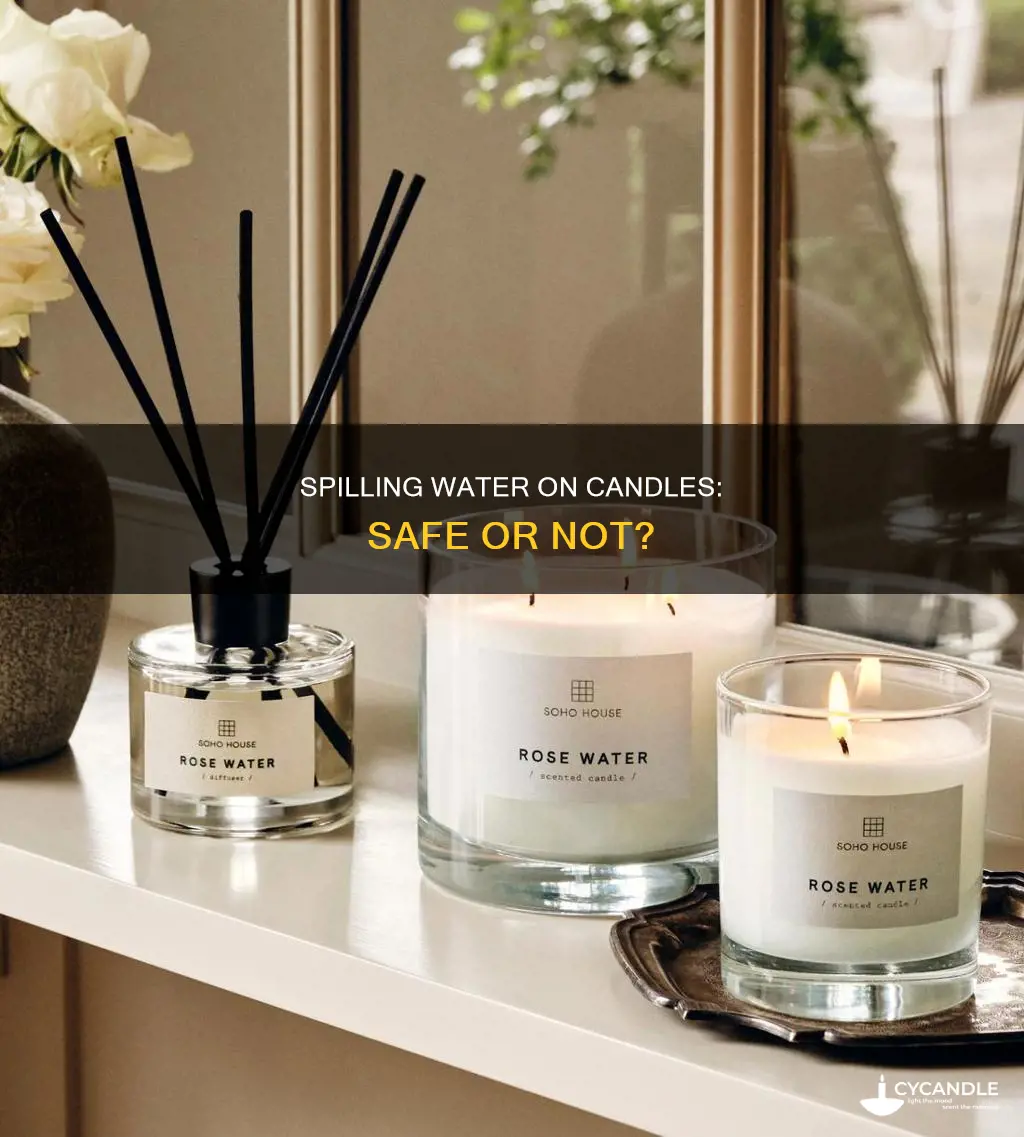 should you spill water in a candle