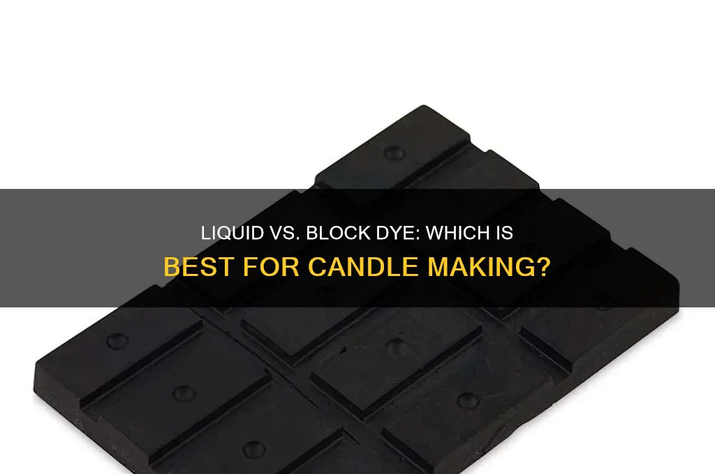 should you use liquid dye or block dye candle making