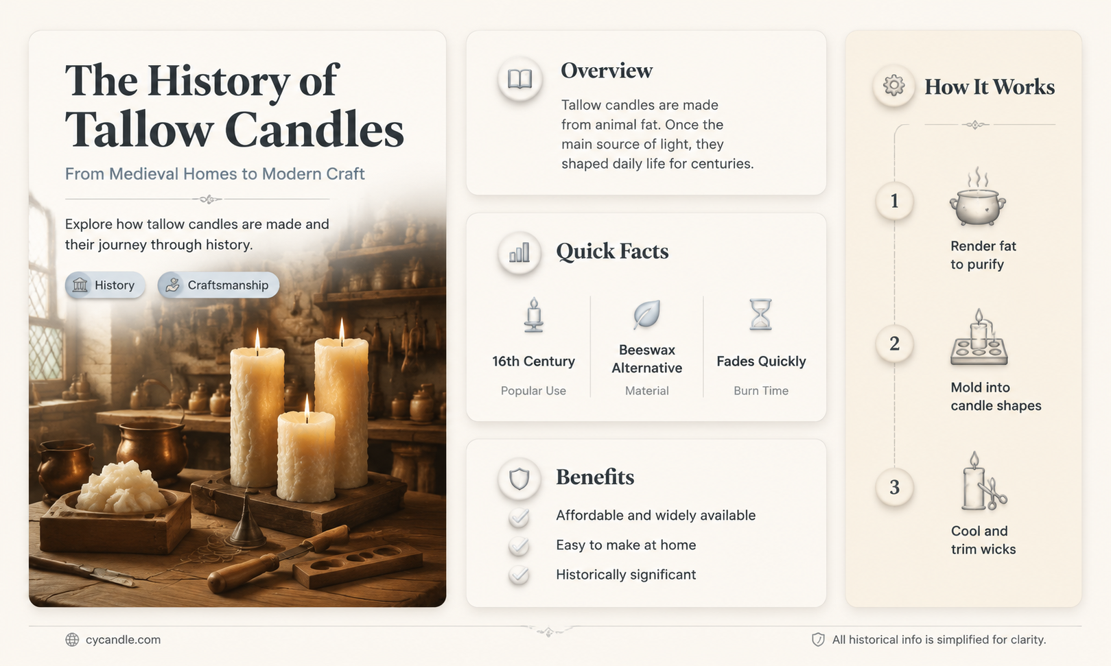 are candles made of tallow