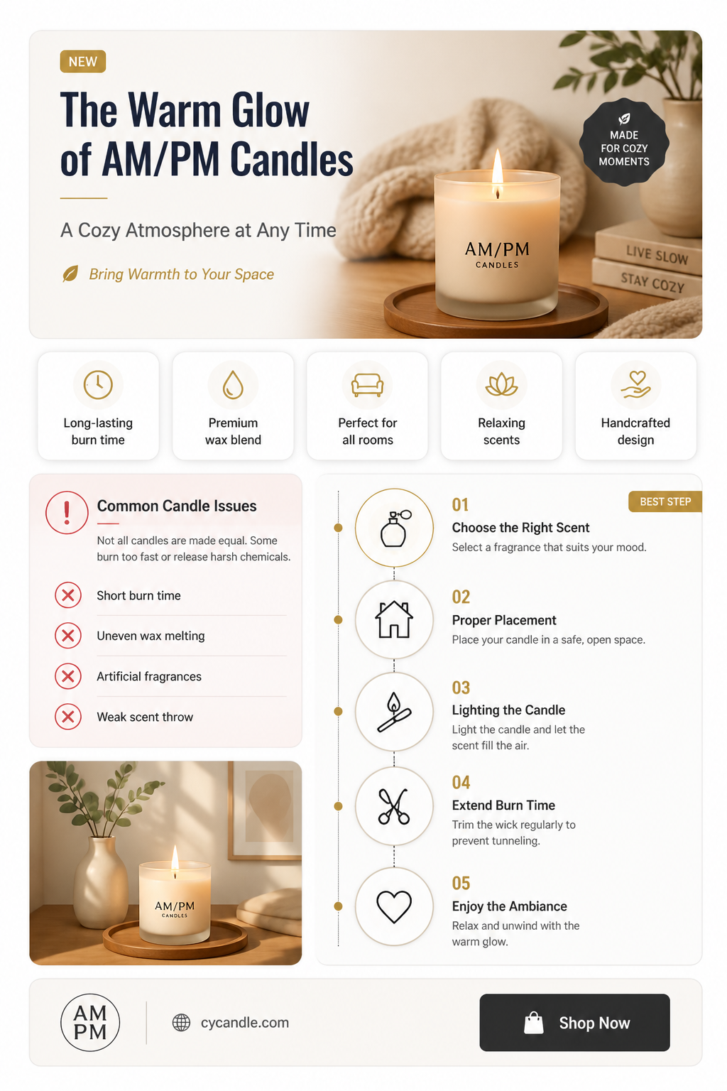 am pm candles