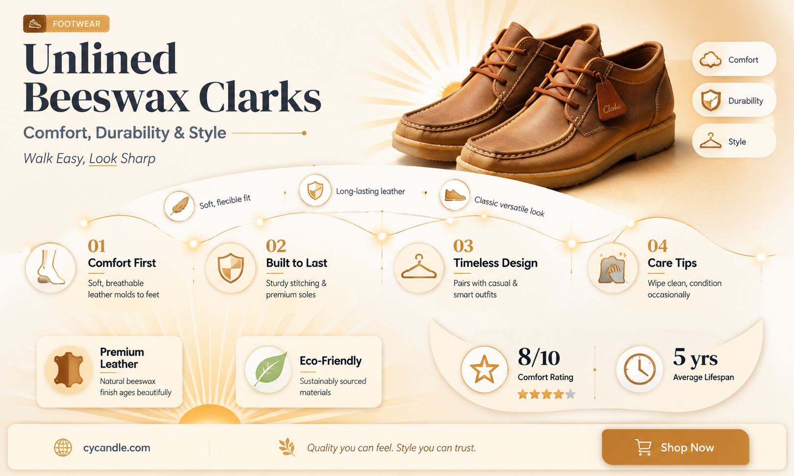 are clarks unlined beeswax