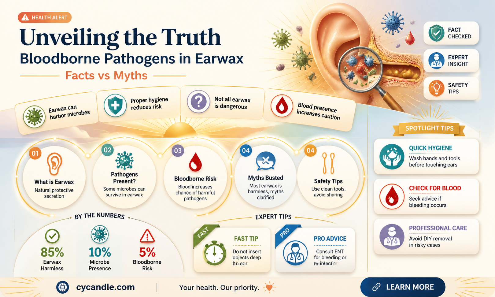 are blood borne pathogens in ear wax