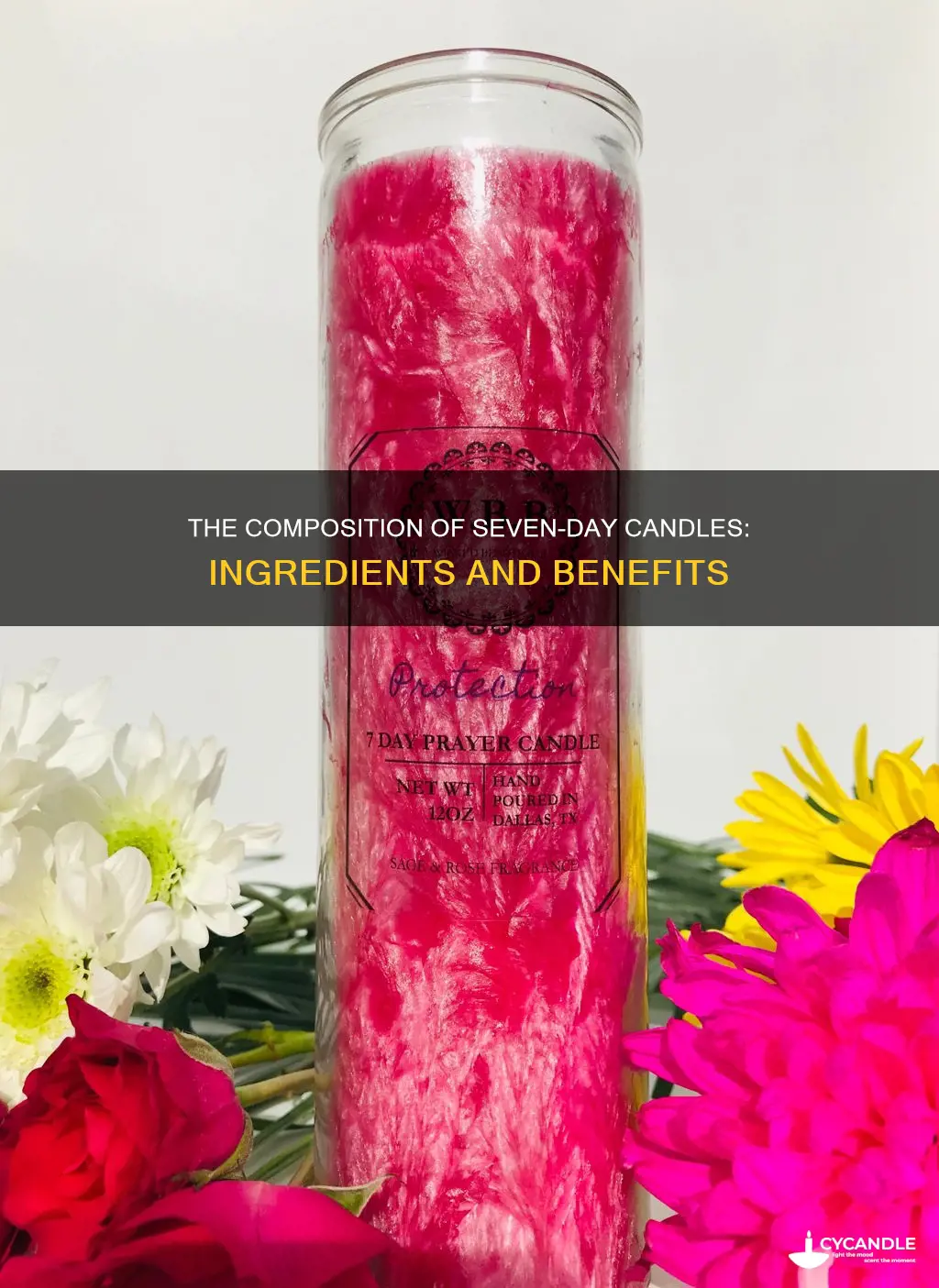 what are 7 day candles made of