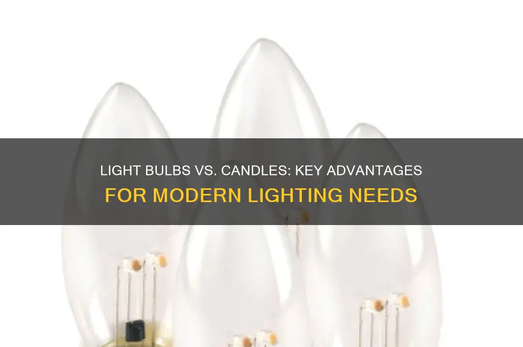 what are advantages of a light bulb compared to candles