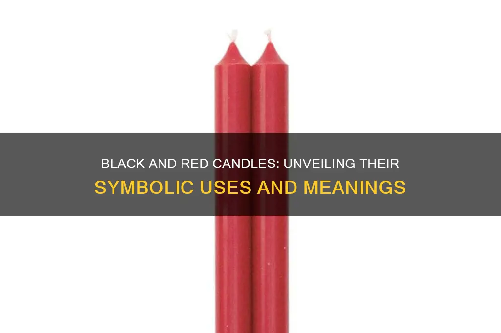 what are black and red candles used for